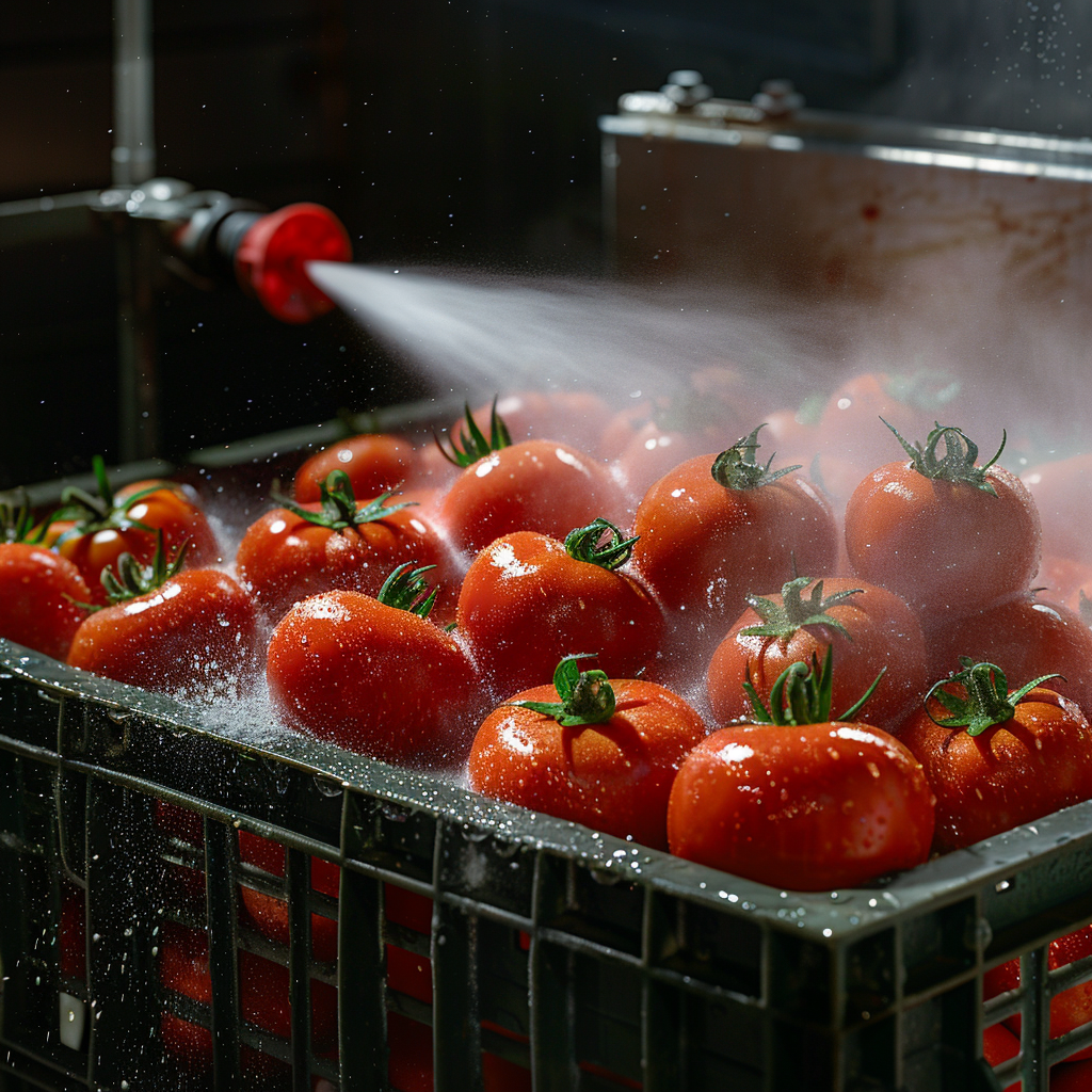 Produce crates during surface application