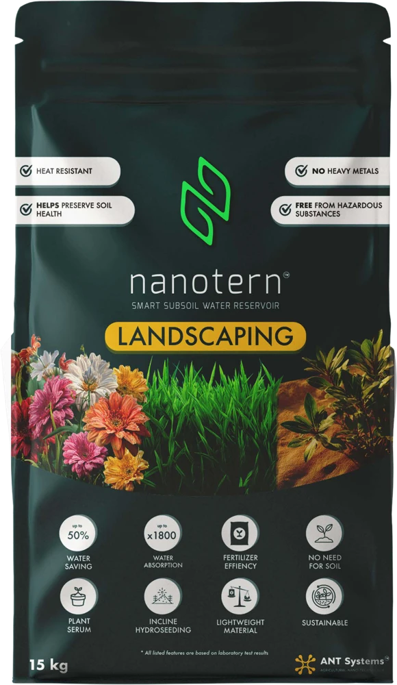 Original Nanotern™ Landscaping packaging from the manufacturer brochure